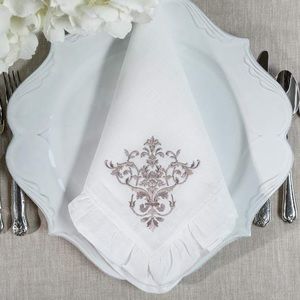 COPY - CROWN LINEN DESIGNS EMBROIDERED VICTORIAN WHITE